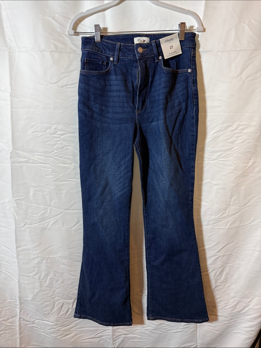 LOFT Dark Blue Flared Jeans - Women's